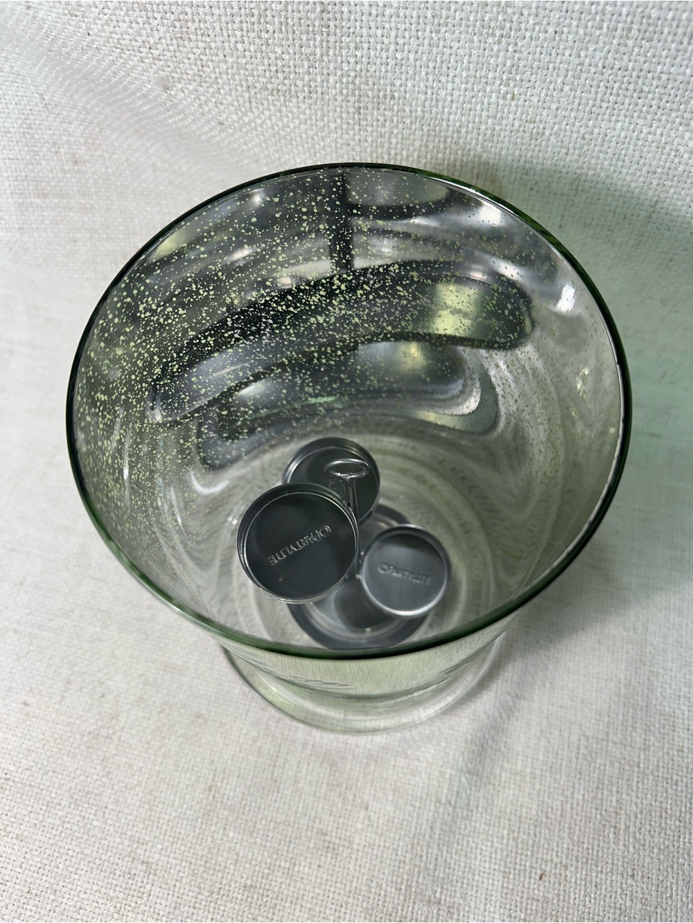 PartyLite Green Glass Botanical Votive Holder - Picture 3 of 5